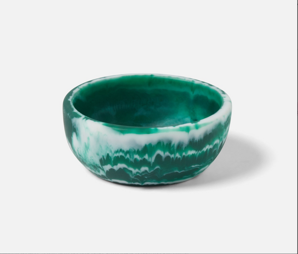 Blue Pheasant Hugo Swirled Small Serving Bowl - Dark Green