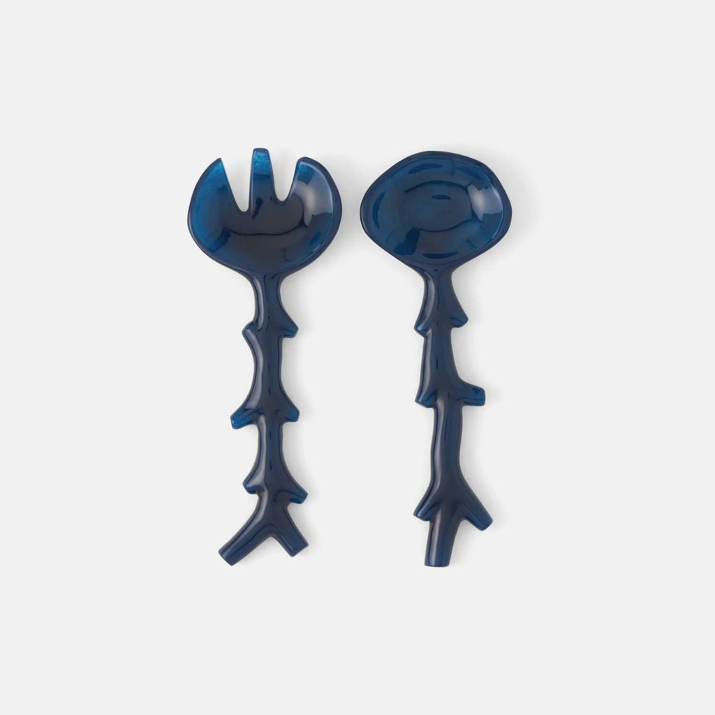 Blue Pheasant Celina 2-Piece Serving Set - Cobalt