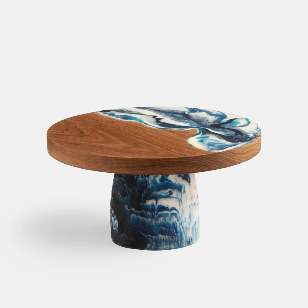 Blue Pheasant Austin Swirled Cake Stand - Blue