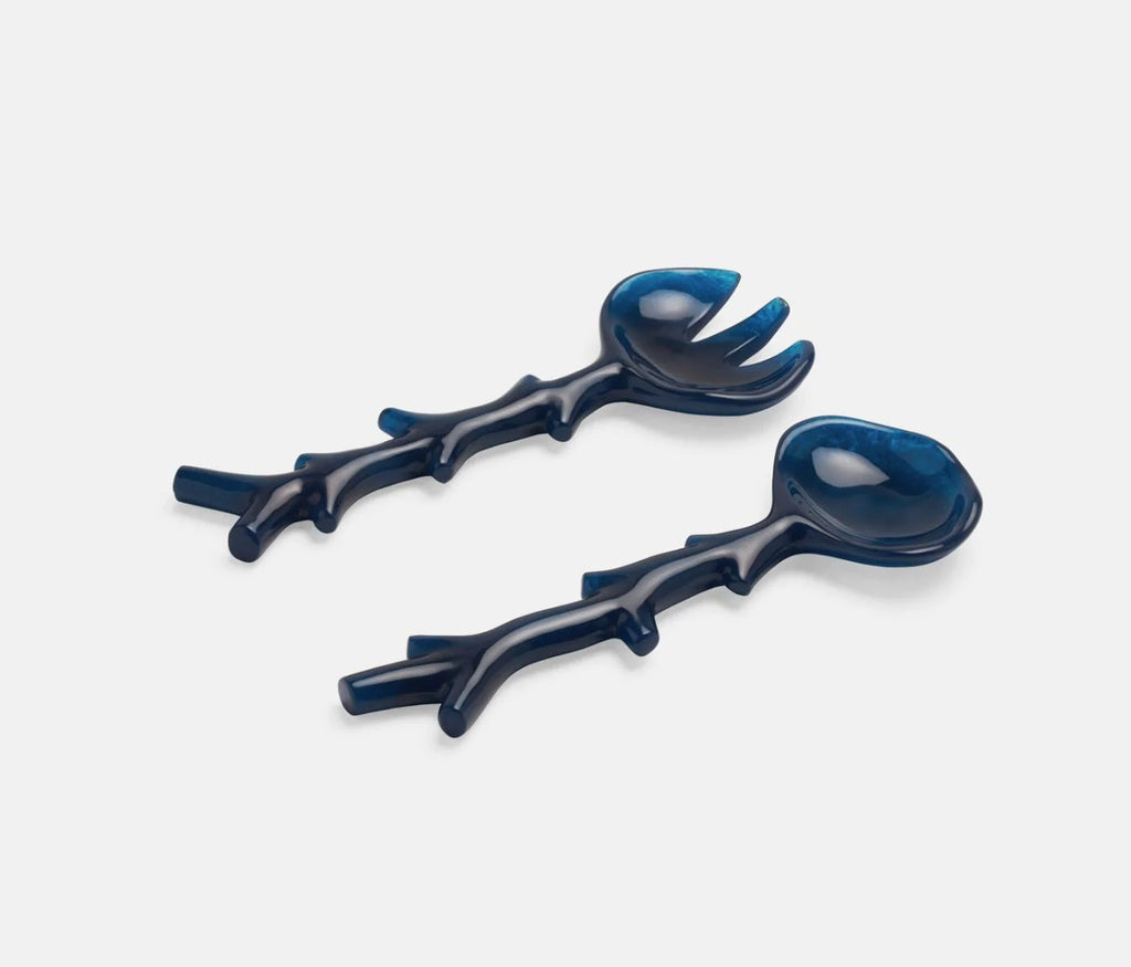 Blue Pheasant Celina 2-Piece Serving Set - Cobalt