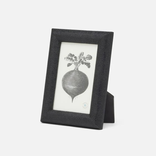 Oxford Faux Shagreen Picture Frames - Black