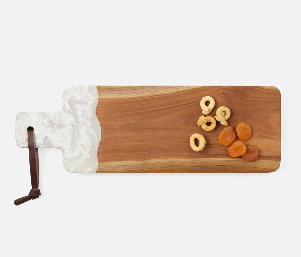 Blue Pheasant Austin Swirl Serving Board - White