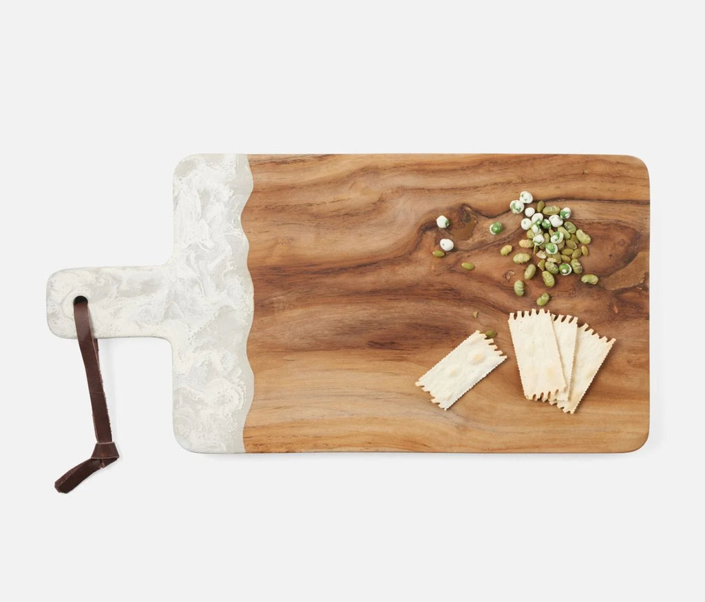 Blue Pheasant Austin Swirl Serving Board - White