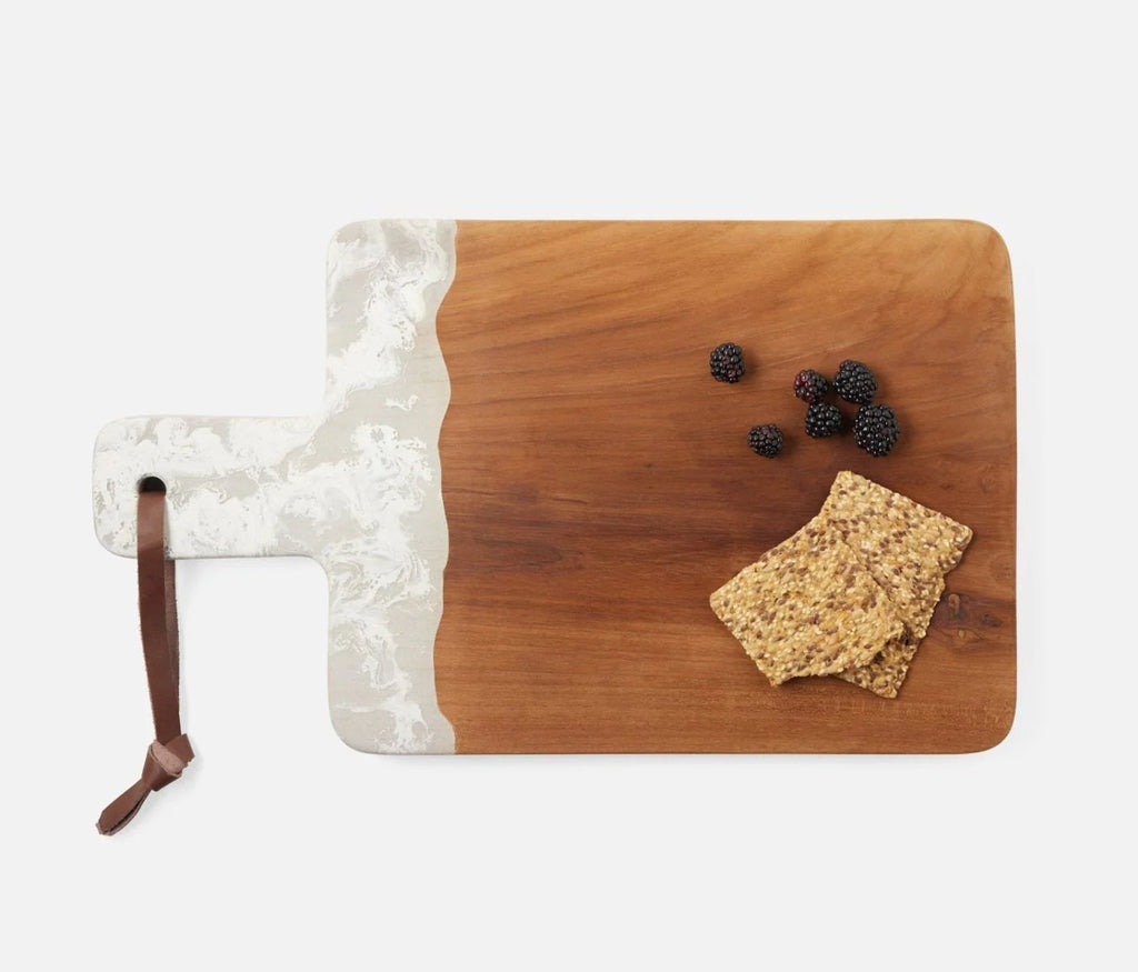 Blue Pheasant Austin Swirl Serving Board - White