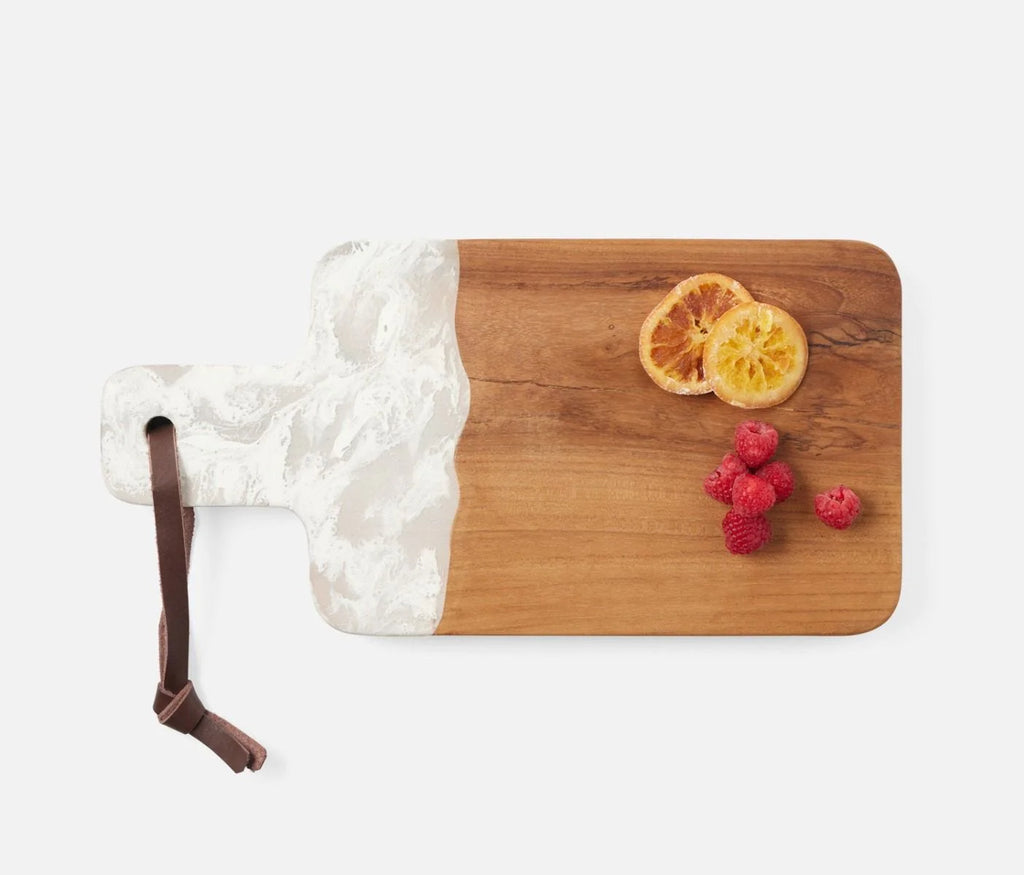 Blue Pheasant Austin Swirl Serving Board - White