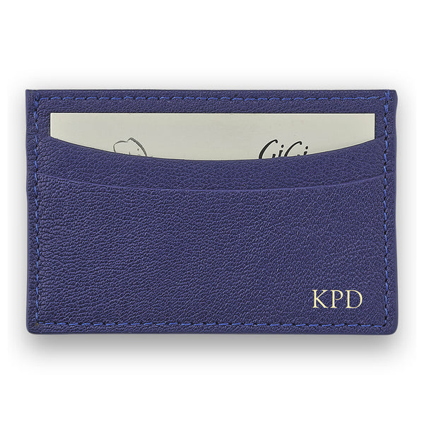 Indigo Leather Slim Card Case