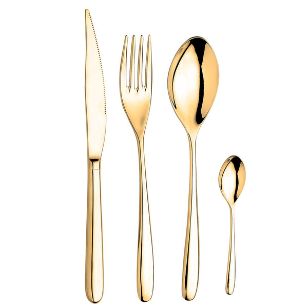 Inoxriv Novecento Gold 5-Piece Table Setting