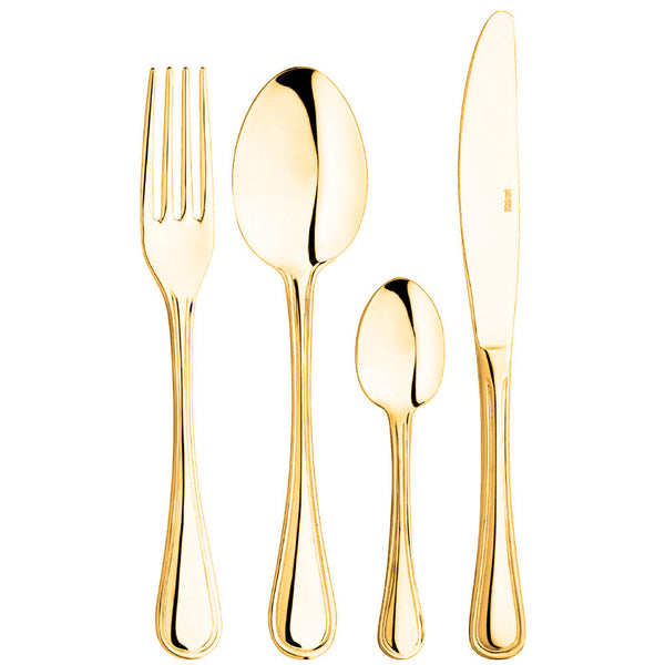 Inoxriv Rugiada Gold 5-Piece Table Setting